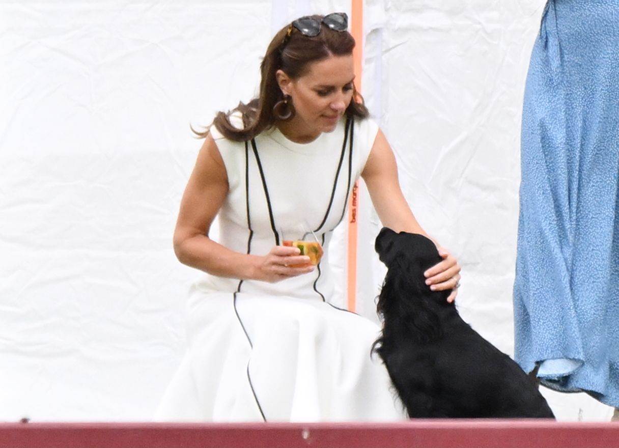 Kate Middleton s psicom Orlom na polo utakmici princa Williama