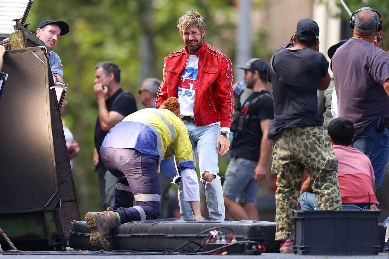 Ryan Gosling na setu filma The Fall Guy
