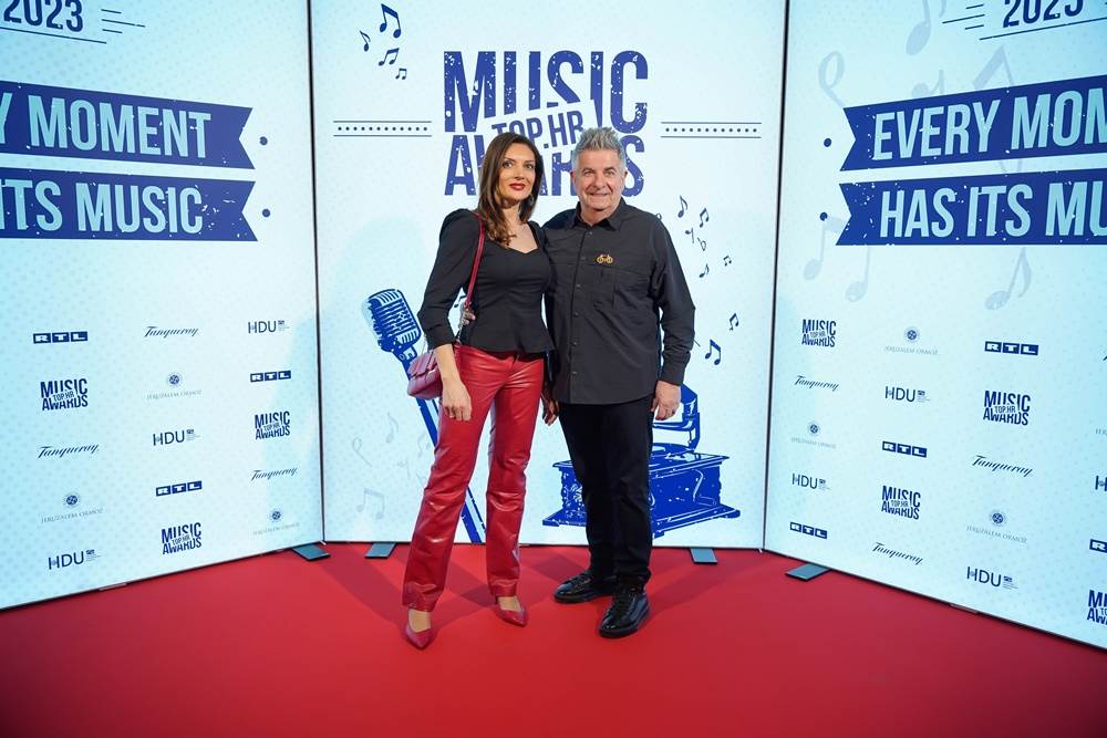 Ivica Propadalo i Dragana Propadalo na Top.HR Music Awards dodjeli nagrada