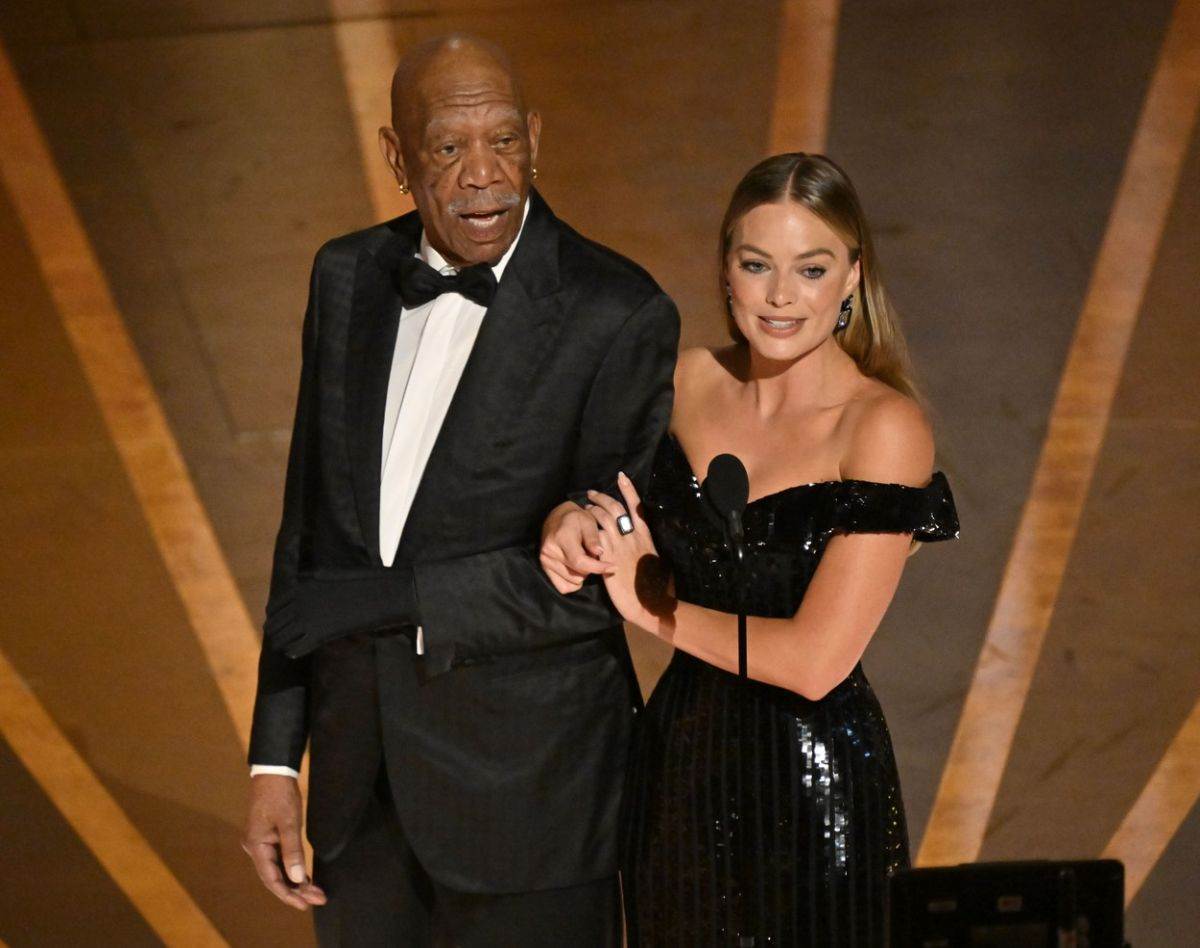 Morgan Freeman i Margot Robbie na dodjeli Oscara 2023