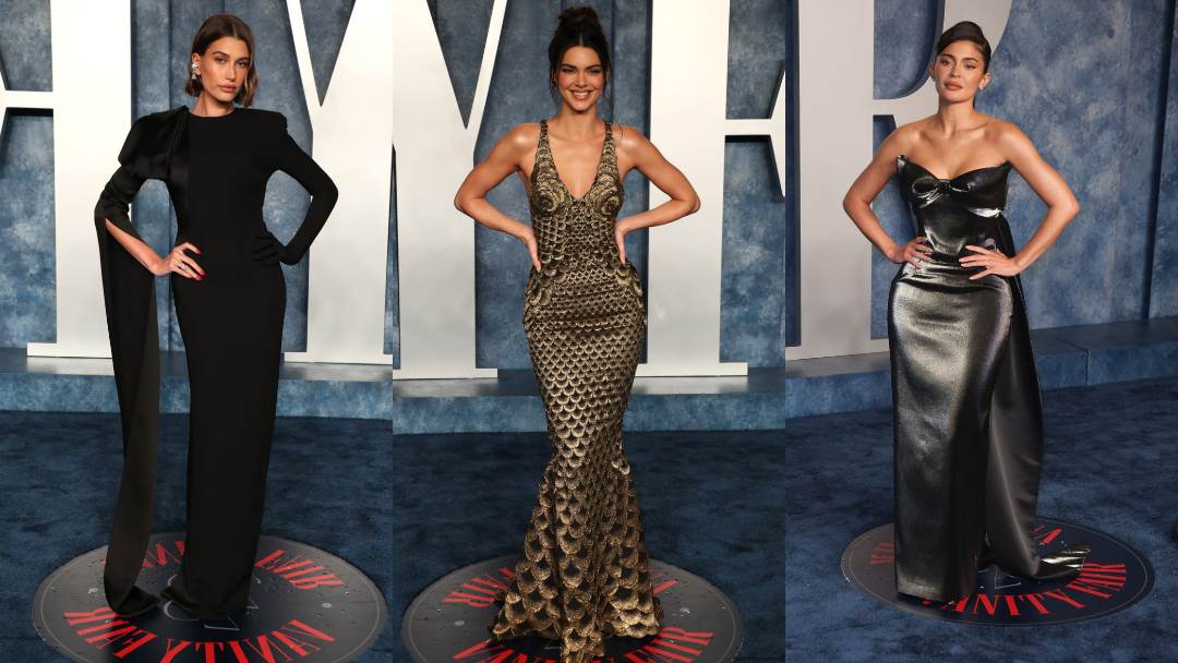 Kylie Jenner, Kendall Jenner i Hailey Bieber na Vanity Fair zabavi Oscara