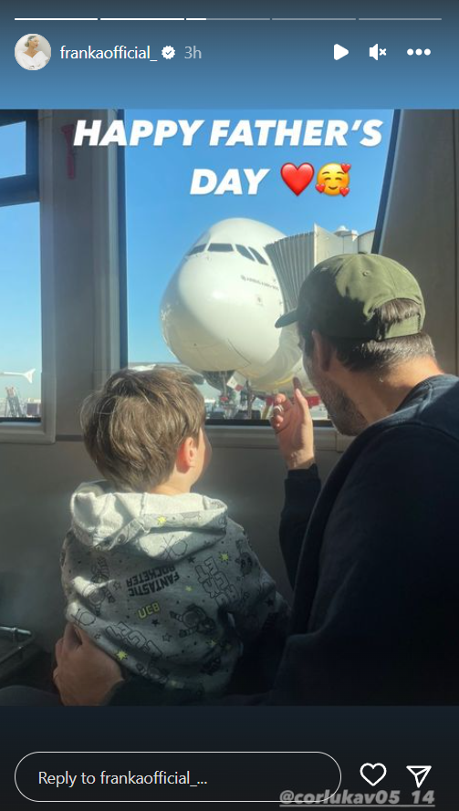 Vedran Ćorluka i sin Viktor na aerodromu