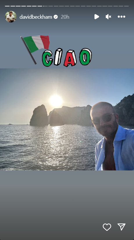 David Beckham na ljetovanju u Italiji