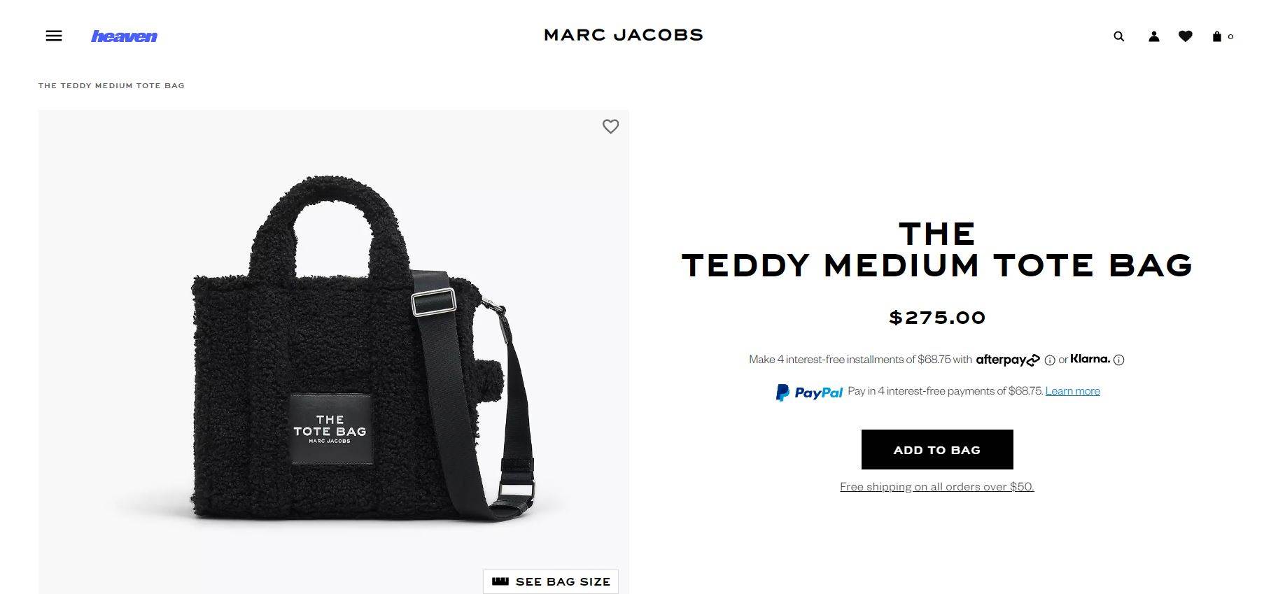 Marc Jacobs teddy torbica
