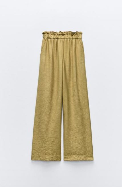 WIDE-LEG TROUSERS WITH GATHERED WAIST/ZARA/12.99 EUR