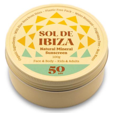 Sol de Ibiza Natural Mineral Sunscreen Tin SPF50 Maslac za tijelo_100g_stara cijena 26.41, nova cijena 13.21€.jpg