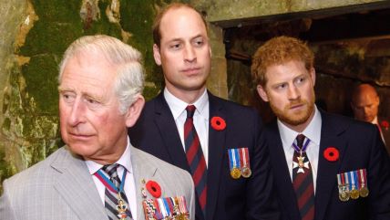 Kralj Charles III. i njegovi sinovi, princ William i princ Harry