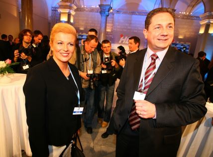 Kolinda Grabar-Kitarović 2007. u izbornom stožeru HDZ-a