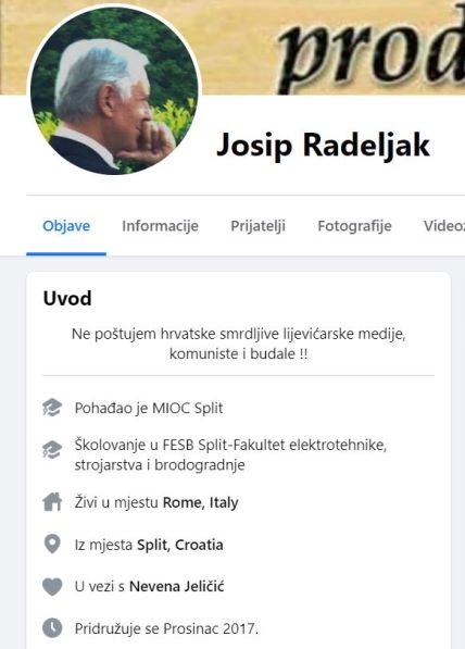 Josip Radeljak Dikan promijenio status veze