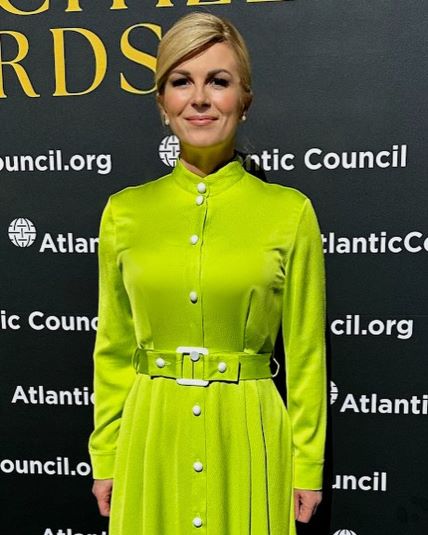 Kolinda Grabar-Kitarović u zelenoj haljini