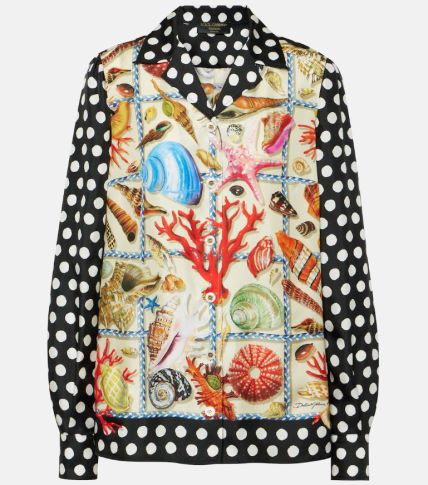 Dolce&Gabbana Capri printed silk shirt/ 1830 EUR