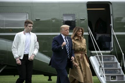 Donald, Melania i Barron Trump