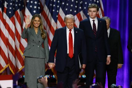 Donald, Melania i Barron Trump