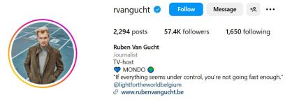 Ruben Van Gucht maknuo prsten iz opisa profila na Instagramu