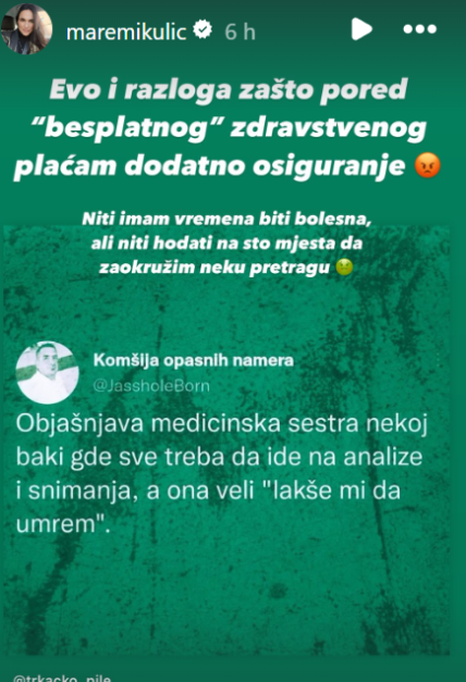 Marijana Mikulić o zdravstvenom sustavu