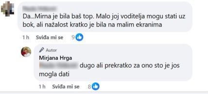 Mirjana Hrga odgovorila pratiteljici