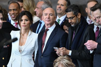 Lauren Sánchez i Jeff Bezos na inauguraciji Donalda Trumpa