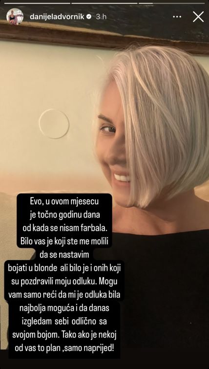 Danijela Dvornik otkrila da godinu dana nije obojila kosu