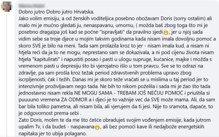 Gledateljica 'Dobro jutro, Hrvatska' javila se s porukom za Doris Pinčić Guberović