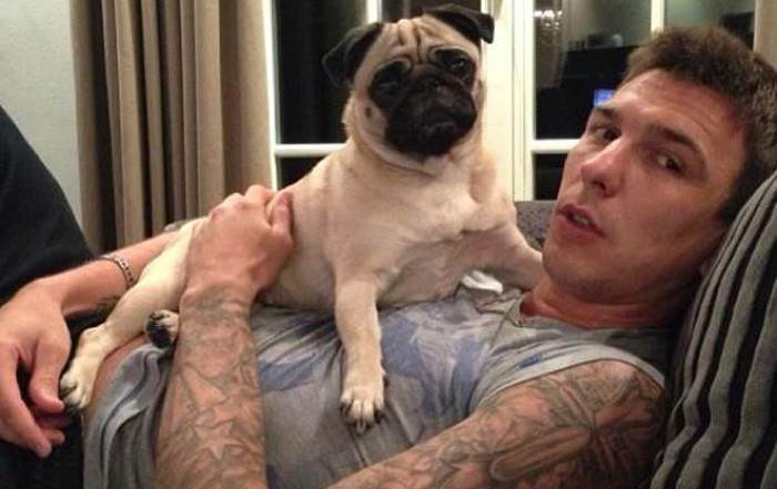 Mario Mandžukić sa psom Oscarom