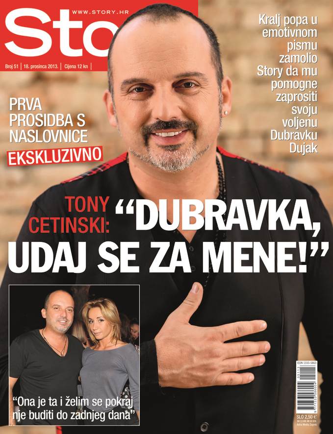 Tony Cetinski zaprosio Dubravku preko časopisa Story
