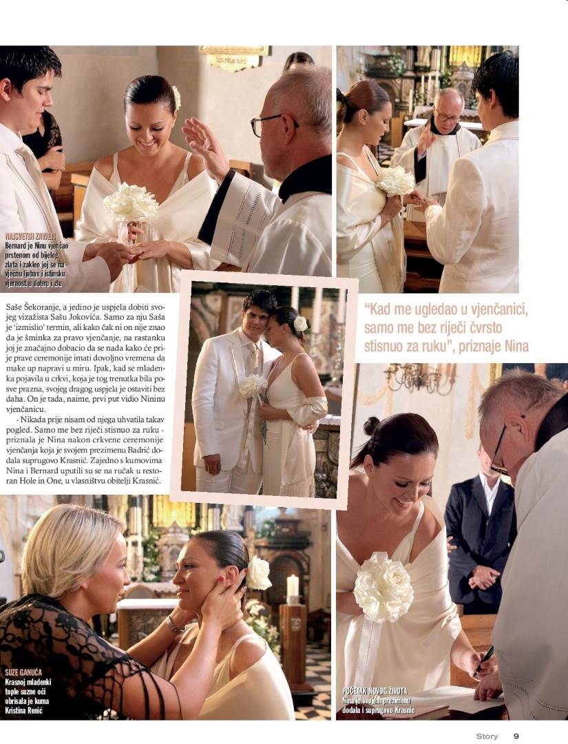 Nina Badrić vjenčala se 2008. godine za Bernarda Krasnića
