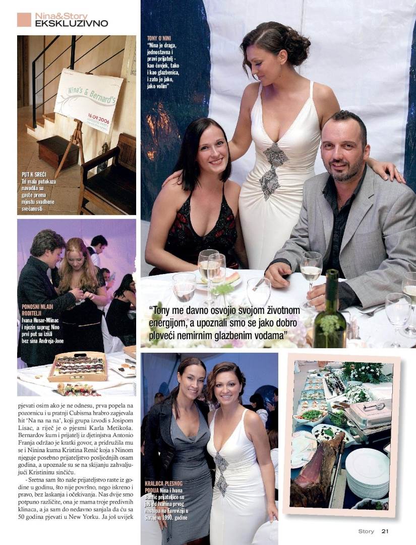 Nina Badrić vjenčala se 2008. godine za Bernarda Krasnića