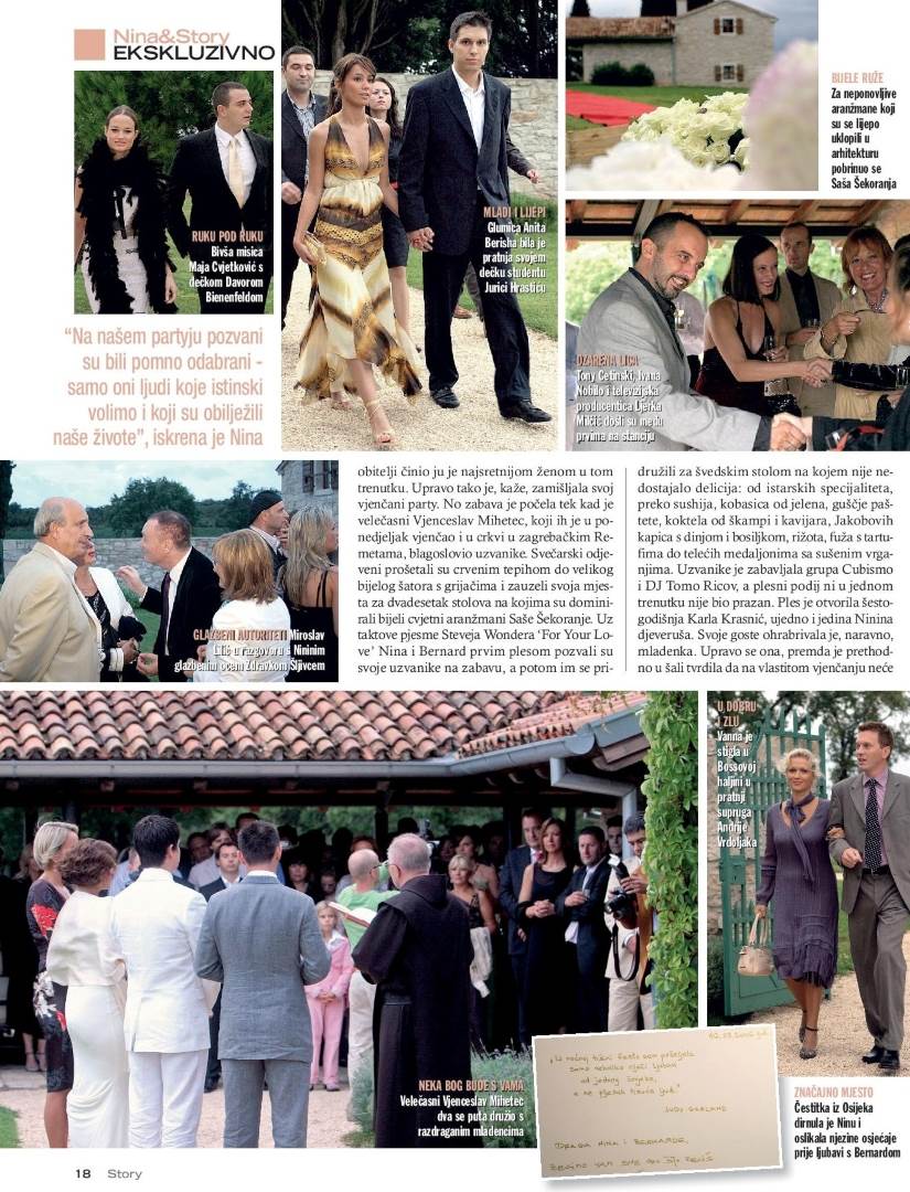 Nina Badrić vjenčala se 2008. godine za Bernarda Krasnića