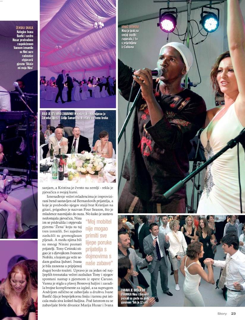 Nina Badrić vjenčala se 2008. godine za Bernarda Krasnića