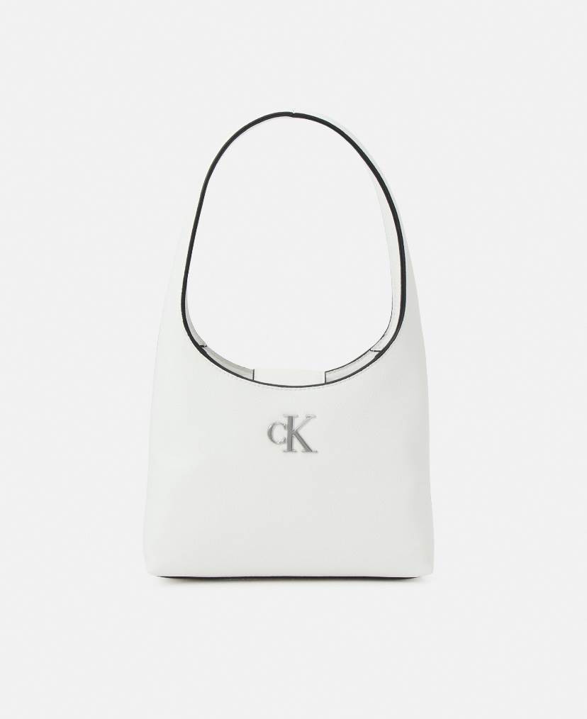 Minimal monogram shoulder bag.