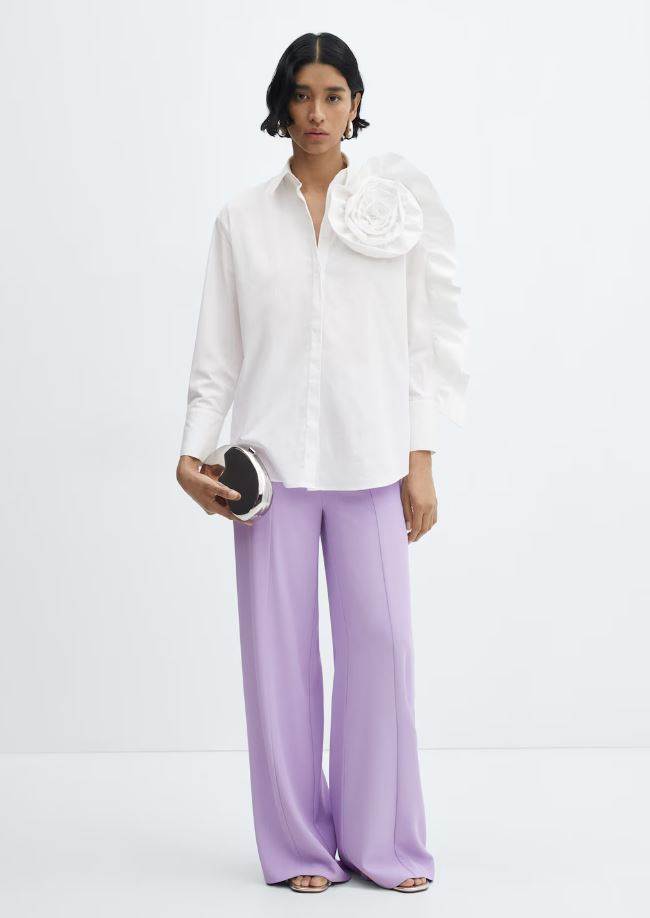 Bijela košulja s cvijetom, Mango, 59,99 EUR