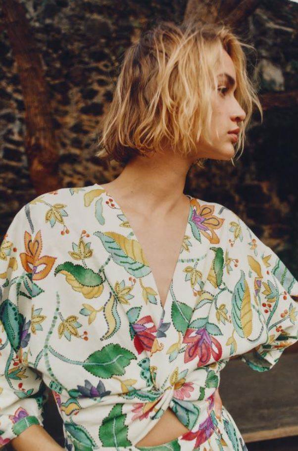 HALJINA OD MJEŠAVINE LANA S PRINTOM I ČVOROM/ ZARA/ 49,95 EUR