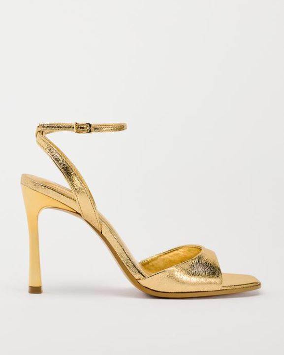 METALIZIRANE SANDALE S VISOKIM POTPETICAMA I REMENČIĆEM OKO GLEŽNJA/ ZARA/ 29,95 EUR