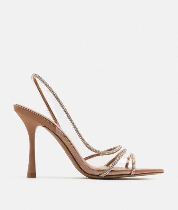 VINILNE SANDALE S VISOKOM POTPETIOM I ŠTRASOM/ ZARA/ 39,95 EUR