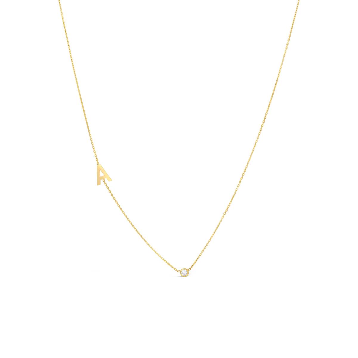 Letter zlatna ogrlica sa slovom i cirkonom - 245,00 eura.jpg