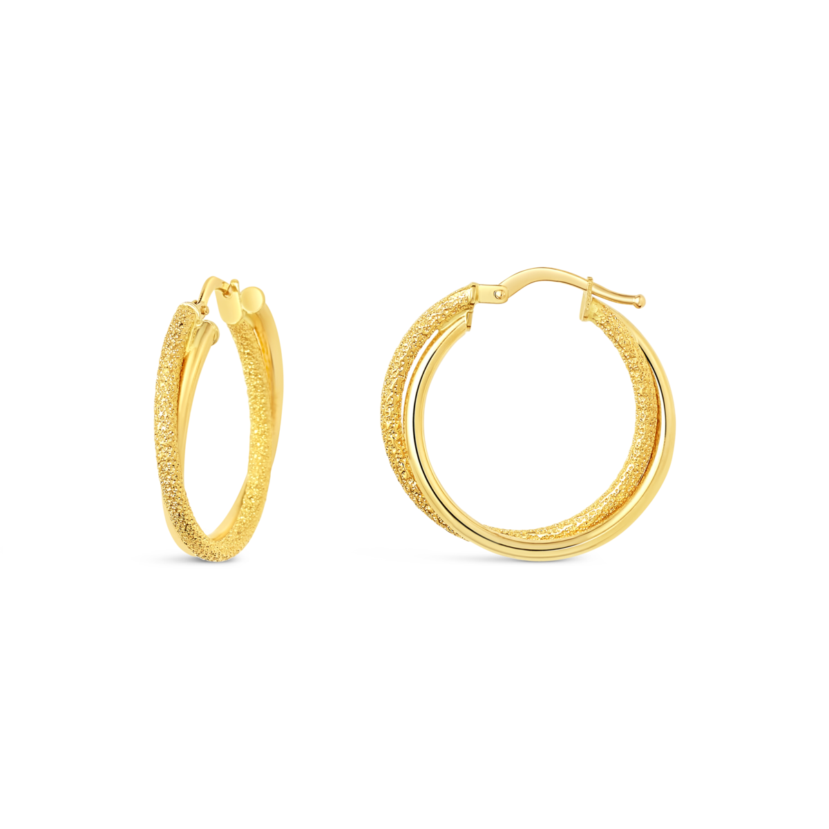 Queen Hoops Midi zlatne naušnice, 14kt žuto zlato - 472,00 eura.png