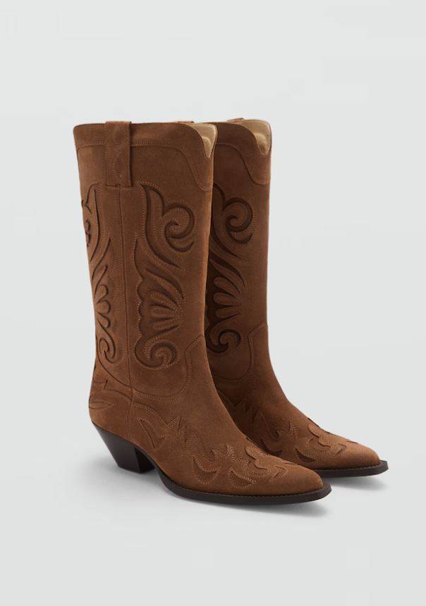 Cowboy leather boots/ Mango/179.99 EUR