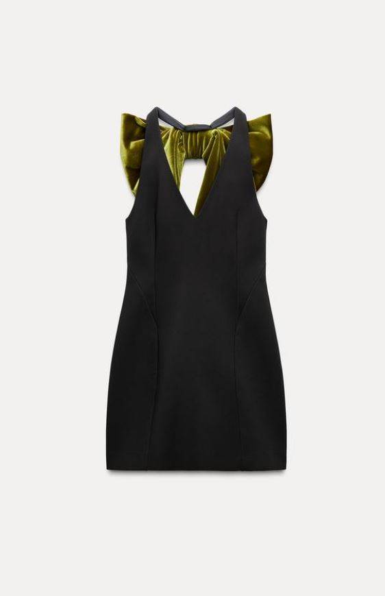 VELVET MAXI BOW DRESS/Zara/39.95 EUR