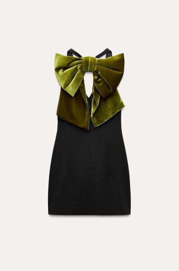 VELVET MAXI BOW DRESS/Zara/39.95 EUR