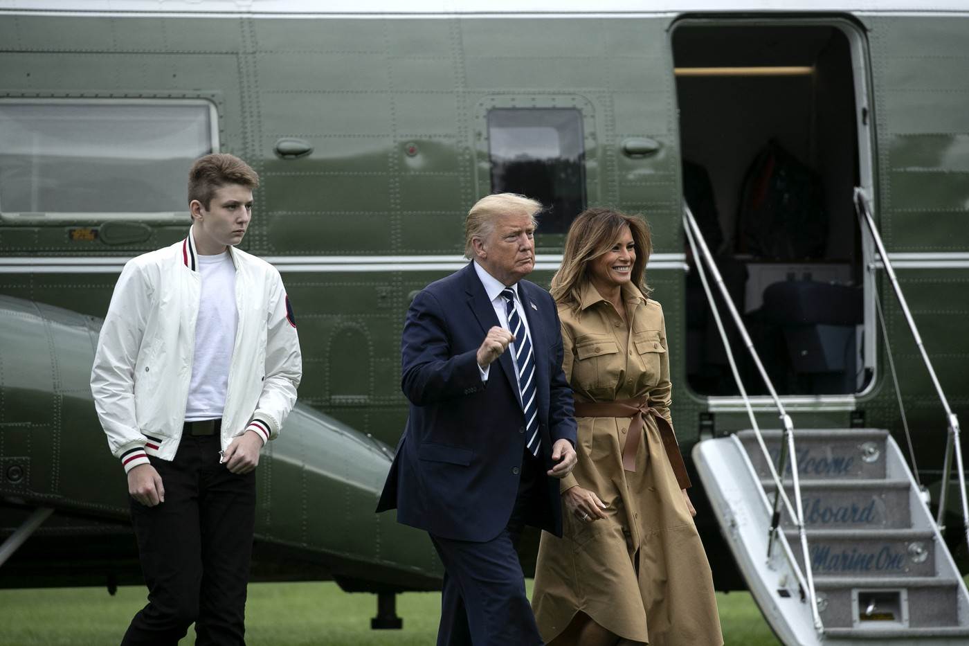 Donald, Melania i Barron Trump