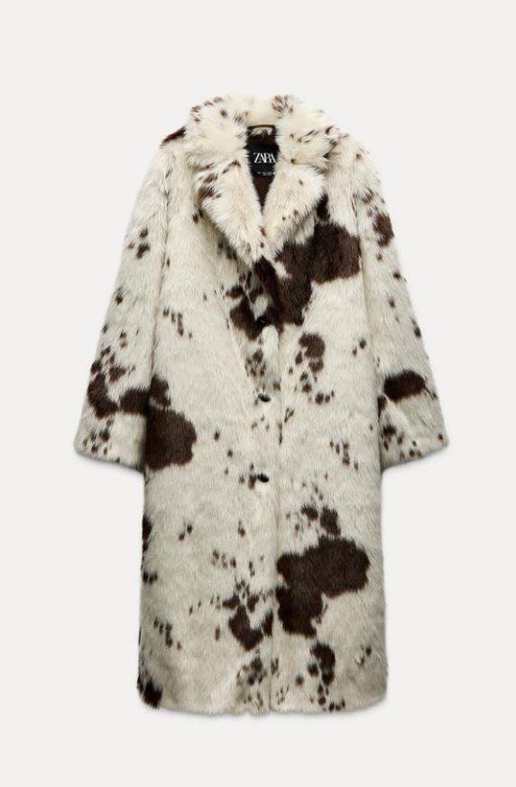 KAPUT OD UMJETNOG KRZNA SA ŽIVOTINJSKIM UZORKOM ZW COLLECTION/ZARA/ 149,00 EUR