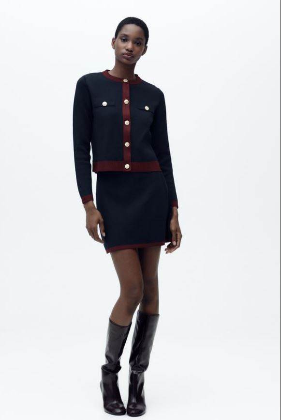 PLETENI KARDIGAN S GUMBIMA ZLATNE BOJE/ZARA/ 35,95 EUR