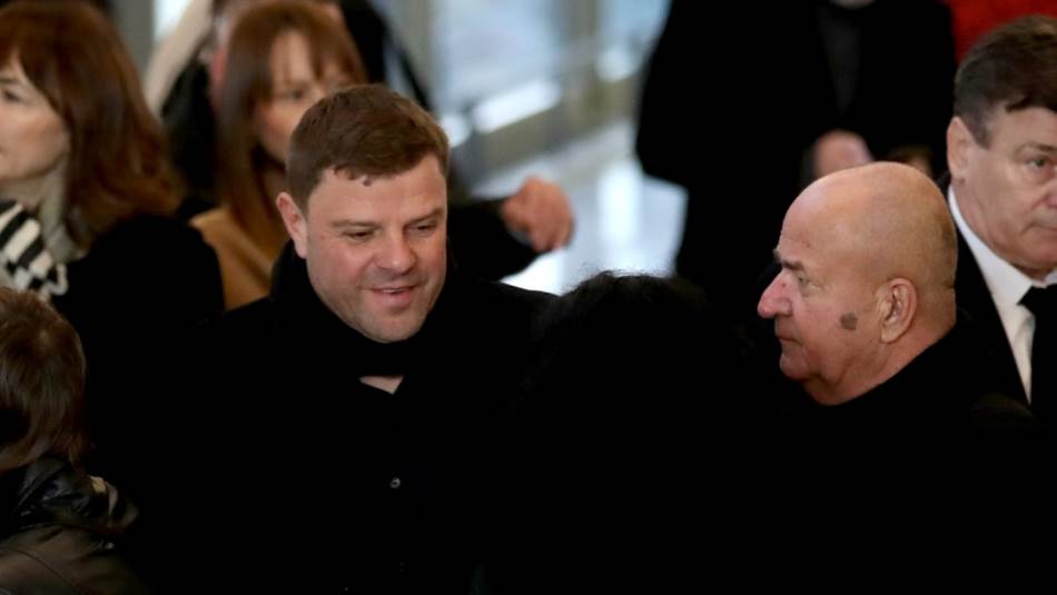 Dominik Livakovic i Iva Olivari na pogrebu Miroslava Cire Blaževica