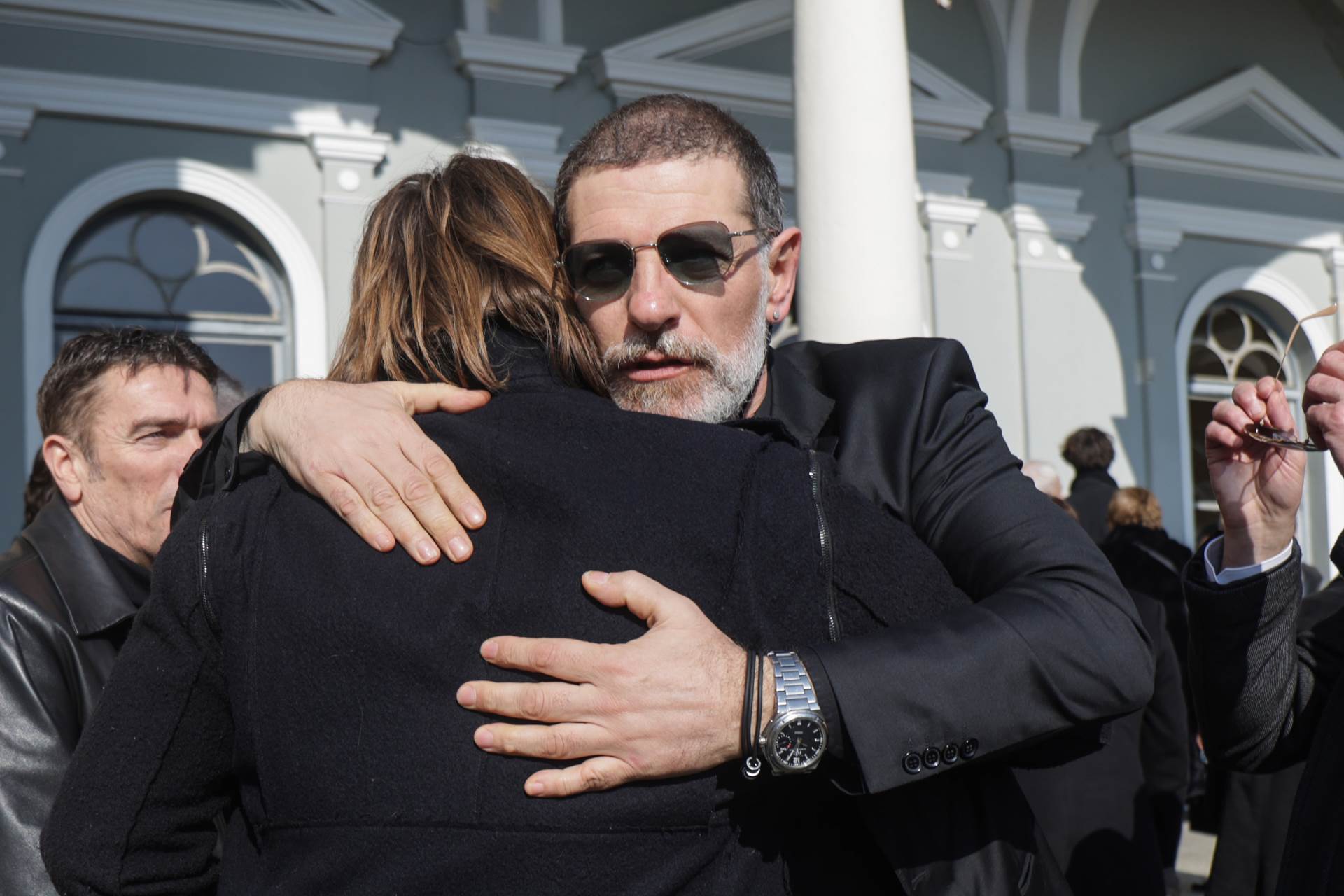 Dominik Livakovic i Iva Olivari na pogrebu Miroslava Cire Blaževica