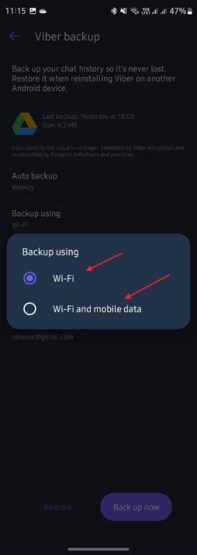 Viber Android backup postavke 4.jpg