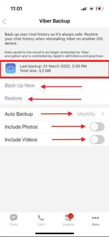 Viber backup Apple iOS 5.jpg