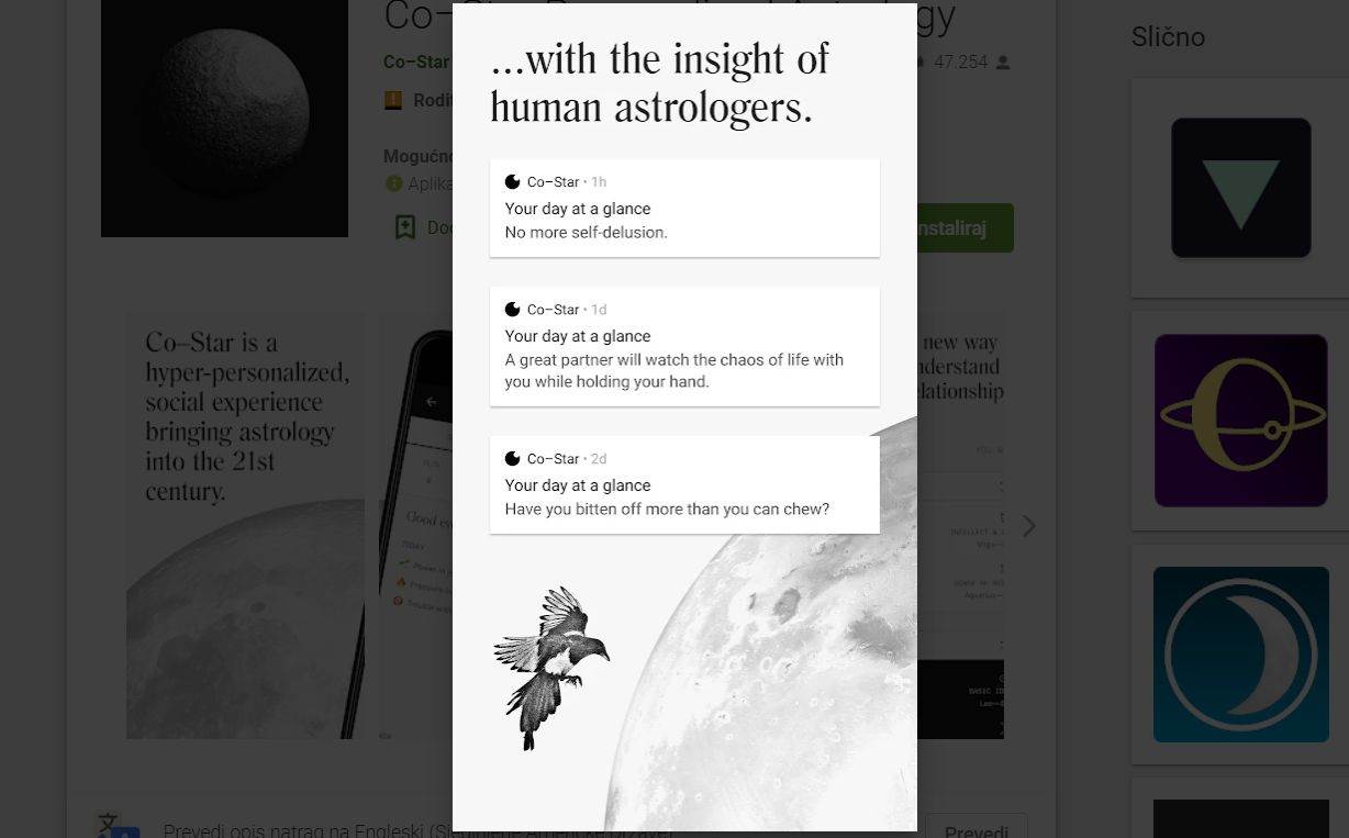 Personalizirana aplikacija za astrologiju 21. stoljeća