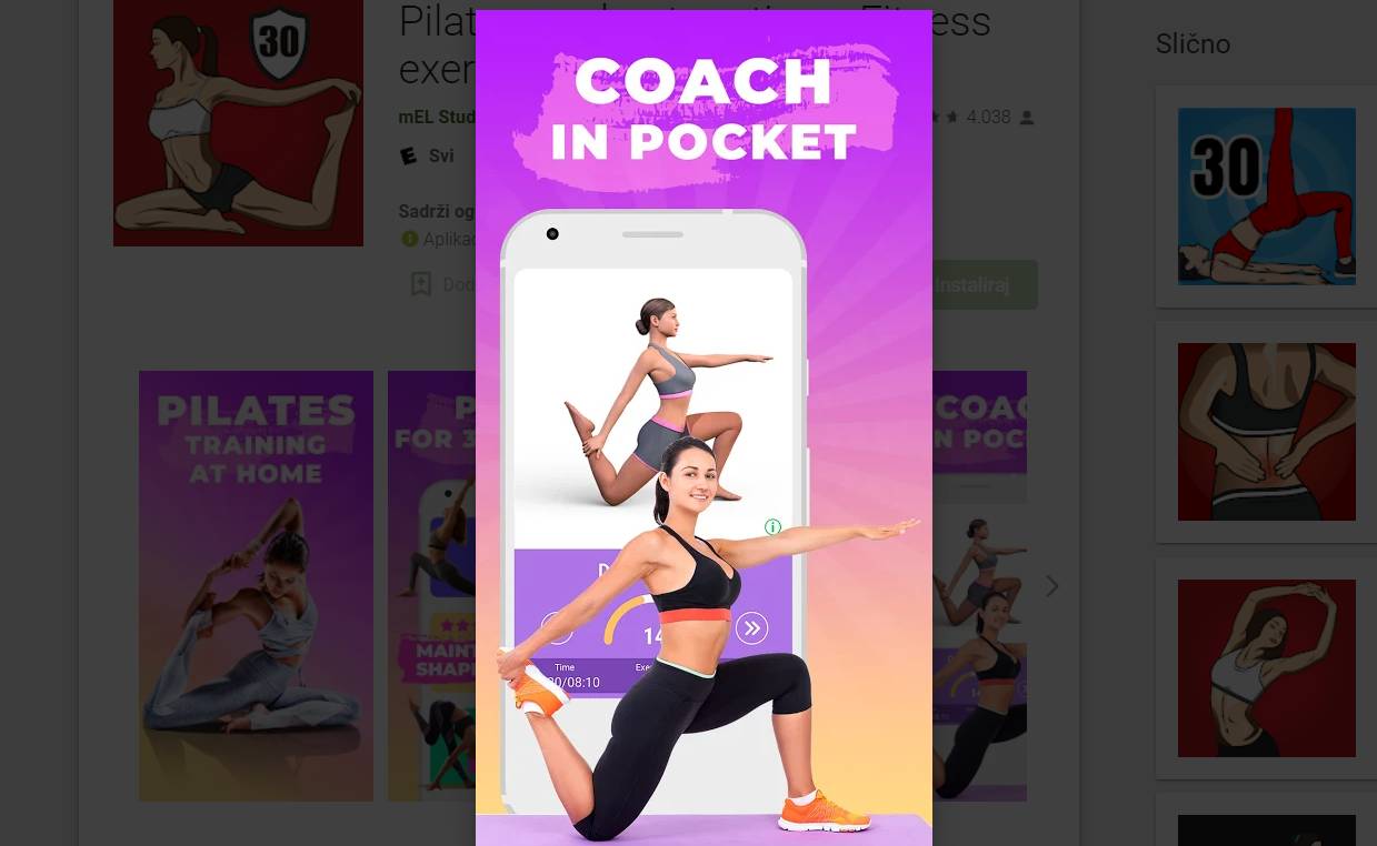 Vježbe istezanja za vitkost i ljepotu putem aplikacije