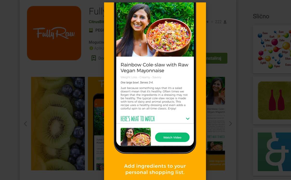 RAW FOOD Pravo vrijeme za sirovu prehranu putem aplikacije