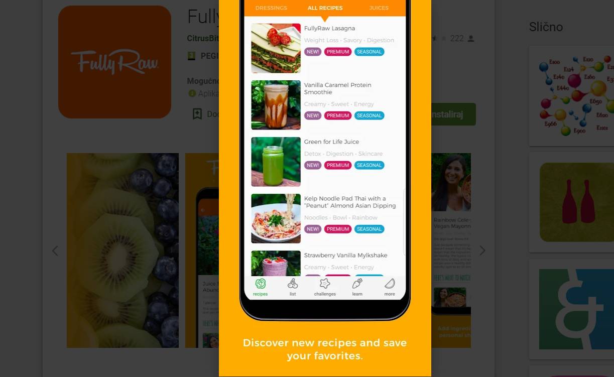 RAW FOOD Pravo vrijeme za sirovu prehranu putem aplikacije